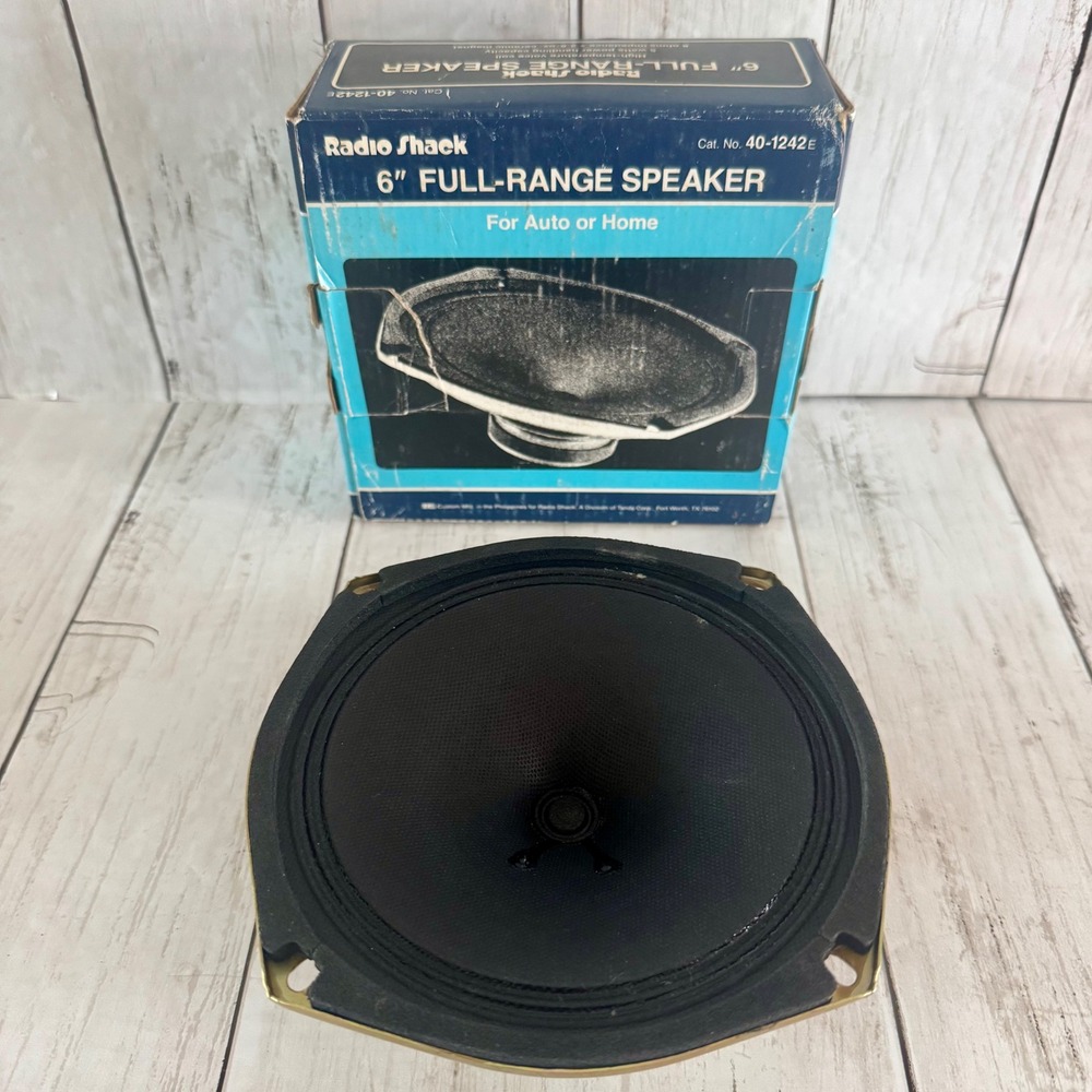 NOS Radio Shack 6 inch Full Range Speaker 8 Ohm 5W Vintage 40-1242E WORKS